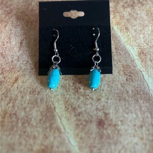 Blue Turquoise Dangle Earrings
